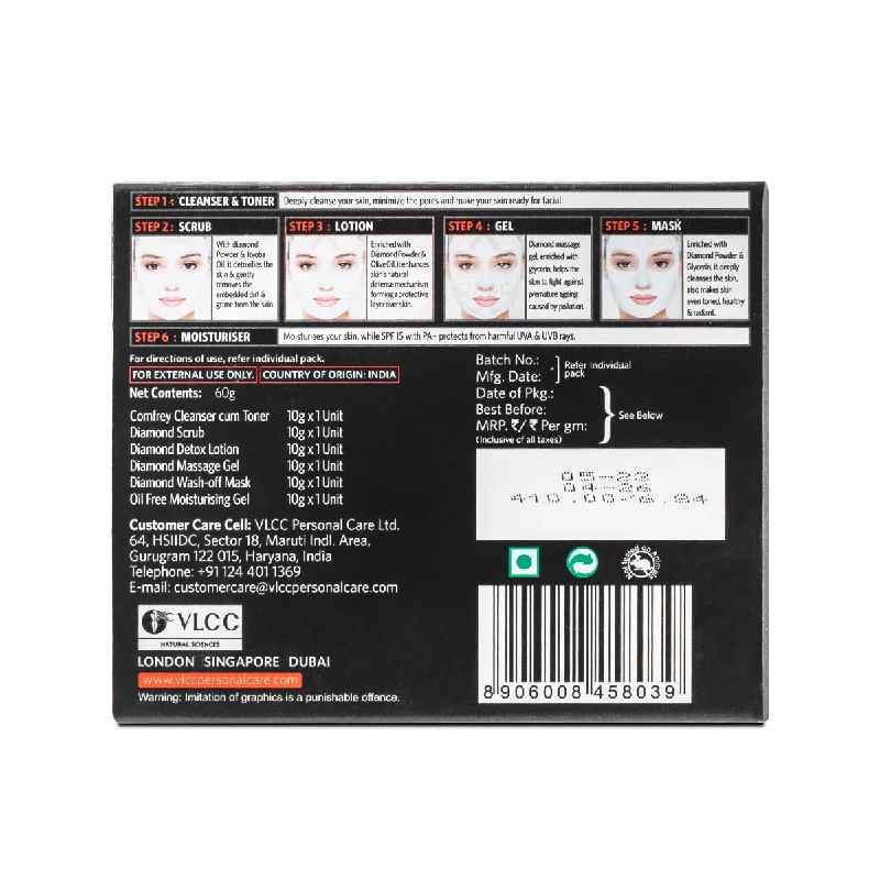 VLCC Diamond Facial Kit, 60 g-8.webp